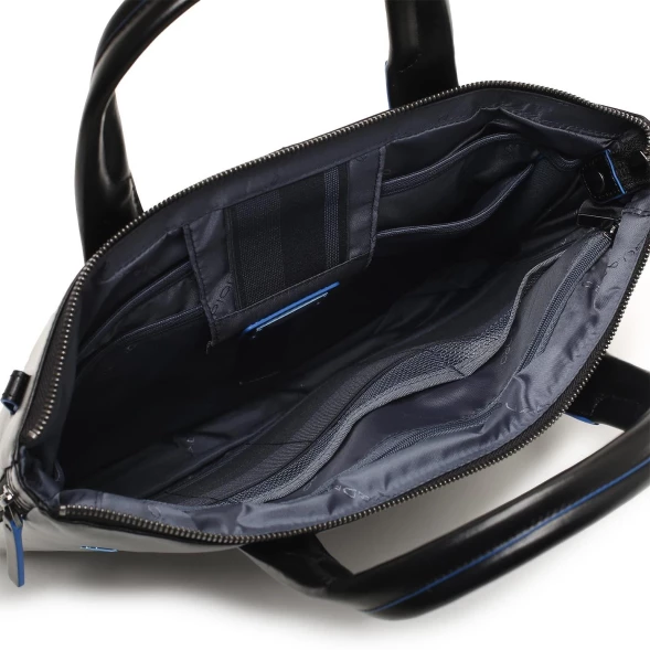Деловая сумка Piquadro Blue Square CA6857B2/N с отделением для ноутбука черная натур.кожа