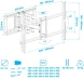 Кронштейн для телевизора Kromax GALACTIC-57 черный 32&amp;quot;-75&amp;quot; макс.60кг настенный поворотно-выдвижной и наклонный