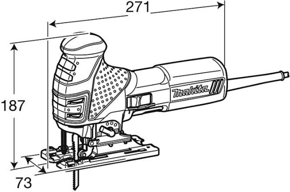 Лобзик Makita 4351FCTJ 720Вт 2800ходов/мин от электросети (кейс в комплекте)