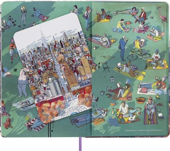 Блокнот Moleskine LIMITED EDITION I AM NEW YORK LEQP060IAMNY Large 130х210мм 240стр. слоновая кость страницы линейка твердая обложка белый