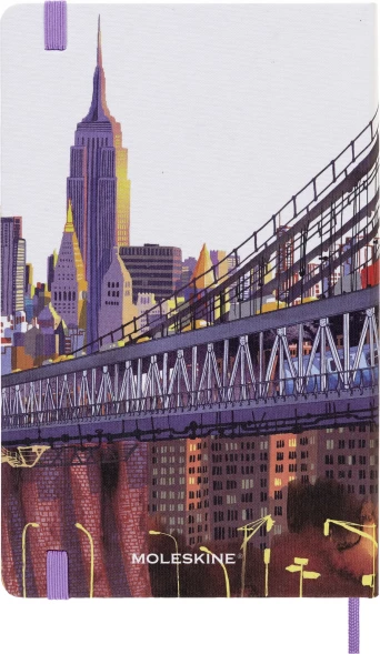 Блокнот Moleskine LIMITED EDITION I AM NEW YORK LEQP060IAMNY Large 130х210мм 240стр. слоновая кость страницы линейка твердая обложка белый