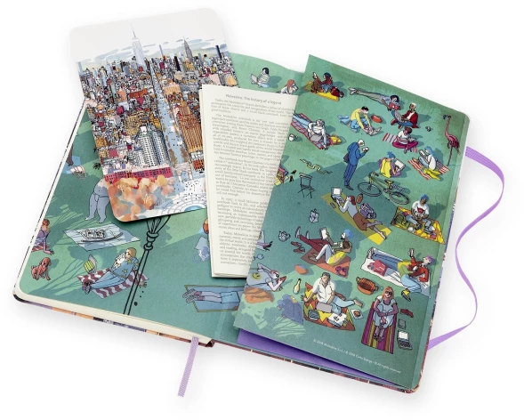 Блокнот Moleskine LIMITED EDITION I AM NEW YORK LEQP060IAMNY Large 130х210мм 240стр. слоновая кость страницы линейка твердая обложка белый