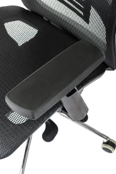 Кресло руководителя Бюрократ MC-912-H черный сетка с подголов. крестов. металл хром