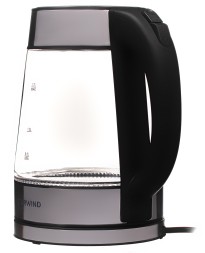 Чайник электрический Starwind SKG3311 1.7л. 2200Вт черный/серебристый корпус: стекло/металл/пластик