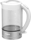 Чайник электрический Hyundai HYK-G9990 1.5л. 2000Вт белый/серебристый корпус: стекло