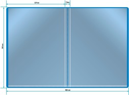Папка с 10 прозр.вклад. Бюрократ -BPV10BLUE A4 пластик 0.6мм торц.карм с бум. встав синий