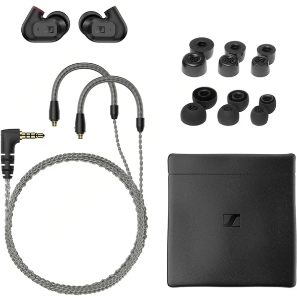 Наушники внутриканальные Sennheiser IE 200 1.2м черный проводные крепление за ухом (IE 200 BLACK)