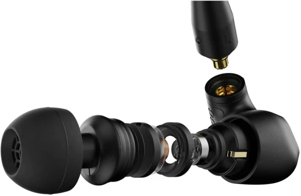 Наушники внутриканальные Sennheiser IE 200 1.2м черный проводные крепление за ухом (IE 200 BLACK)