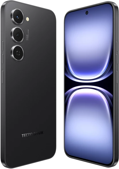 Смартфон Tecno Spark 40 Pro 128Gb 8Gb черный моноблок 3G 4G 2Sim 6.78&amp;quot; 1224x2720 Android 15 50Mpix 802.11 a/b/g/n/ac/ax NFC GPS GSM900/1800 Protect FM
