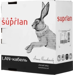 Кабель сетевой информационный Suprlan 01-0332-1 кат.5E UTP 4 пары 24AWG PVC внутренний 100м серый