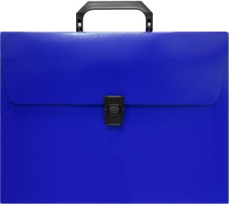 Портфель Бюрократ -BPP01BLUE 1 отдел. A4 пластик 0.7мм синий