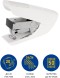 Степлер Kw-Trio 0556B-WHT Mini Air touch 24/6 26/6 (20листов) белый 50скоб пластик закрытый коробка