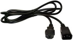 Шнур питания Lanmaster LAN-PP13/14-0.5-BK C13-С14 проводник.:3x0.75мм2 0.5м 220В черный