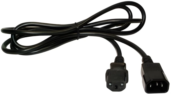 Шнур питания Lanmaster LAN-PP13/14-0.5-BK C13-С14 проводник.:3x0.75мм2 0.5м 220В черный