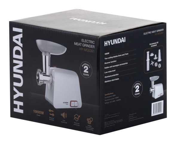 Мясорубка Hyundai HY-MG5391 1900Вт белый