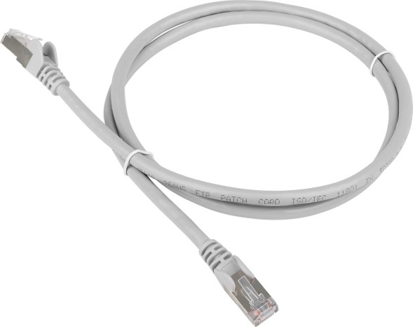 Патч-корд Lanmaster TWT-45-45-5.0/S-GY RJ-45 вил.-вилка RJ-45 кат.5E 5м серый ПВХ