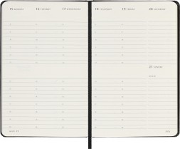 Еженедельник Moleskine CLASSIC WKLY VERTICAL Pocket 90x140мм 144стр. черный