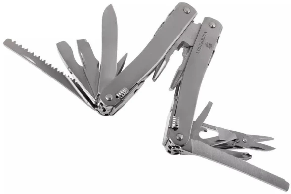 Мультитул Victorinox SwissTool Spirit X (3.0235.L) 105мм 35функц. мини-отвертка/штопор/набор бит/чехол кожаный серебристый карт.коробка