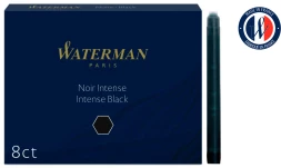 Картридж Waterman Standard (S0110850) Intense Black чернила для ручек перьевых (8шт)