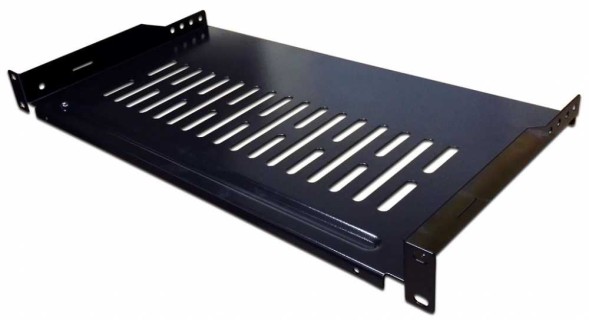 Полка стационарная Lanmaster TWT-CB-SFBF250-1U/18 1U нагр.:18кг. 19&amp;quot; 250мм черный (упак.:1шт)