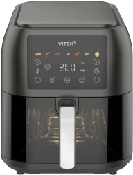 Аэрогриль Vitek VT-AF8001 8л 1700Вт темно-серый/черный