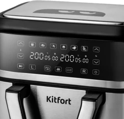 Аэрогриль Kitfort КТ-2247 8л 2850Вт черный/серебристый
