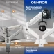 Кронштейн для мониторов Onkron G160 BW черный/белый 13&amp;quot;-32&amp;quot; макс.20кг настольный поворот и наклон верт.перемещ.