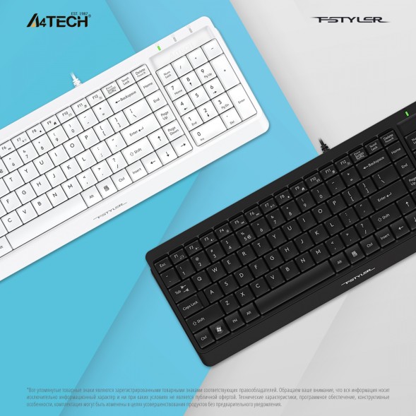 Клавиатура A4Tech Fstyler FK15 белый USB (FK15 WHITE)