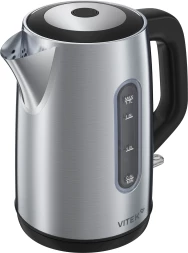 Чайник электрический Vitek VT-WK1054 1.7л. 2200Вт черный корпус: металл