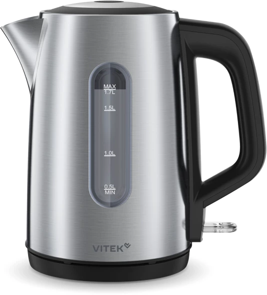 Чайник электрический Vitek VT-WK1054 1.7л. 2200Вт черный корпус: металл