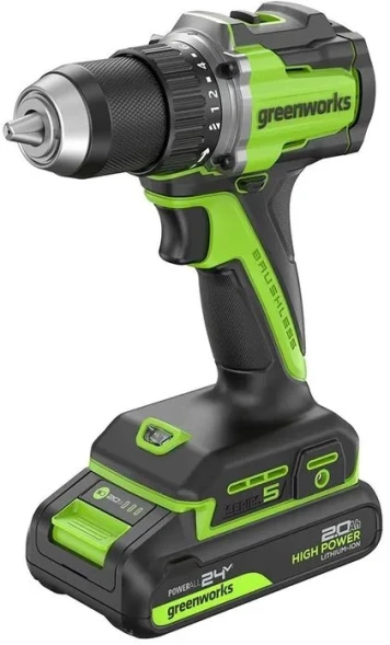 Дрель-шуруповерт Greenworks DD345 аккум. патрон:быстрозажимной (3708307)