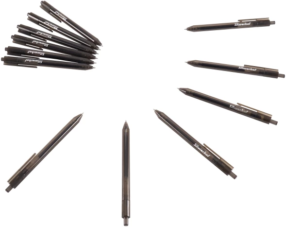 Набор ручек гелев. автоматическая Silwerhof NG Standart d=0.5мм черн. черн. кор.карт. (12шт)