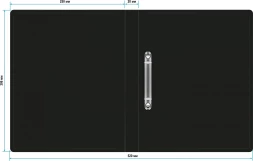 Папка на 2-х кольцах Silwerhof Eco A4 пластик 0.5мм кор.18мм черный
