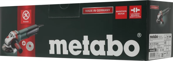 Углошлифовальная машина Metabo WE 15-125 Quick 1550Вт 11000об/мин рез.шпин.:M14 d=125мм (600448000)