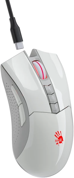 Мышь A4Tech Bloody R90 Plus белый оптическая 5000dpi беспров. USB 7but (R90 PLUS GREUISH WHITE)
