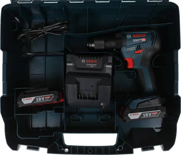 Дрель-шуруповерт Bosch GSB 18V-50 + L аккум. патрон:быстрозажимной (кейс в комплекте) (06019H5100)