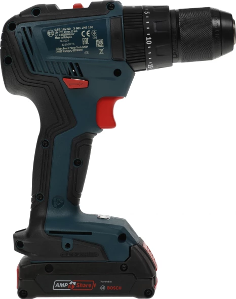 Дрель-шуруповерт Bosch GSB 18V-50 + L аккум. патрон:быстрозажимной (кейс в комплекте) (06019H5100)