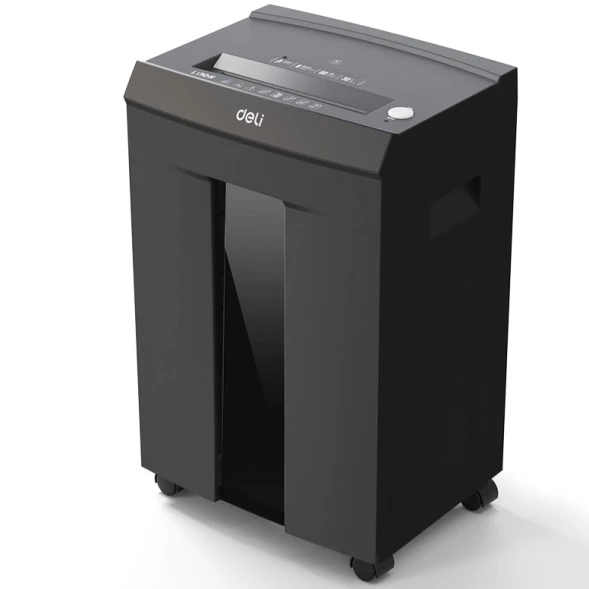 Шредер Deli Laro-H ET098 серый (секр.P-7) фрагменты 8лист. 30лтр. скрепки скобы пл.карты CD