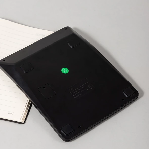 Калькулятор настольный Deli EM888A-BK-OR черный/оранжевый 12-разр.