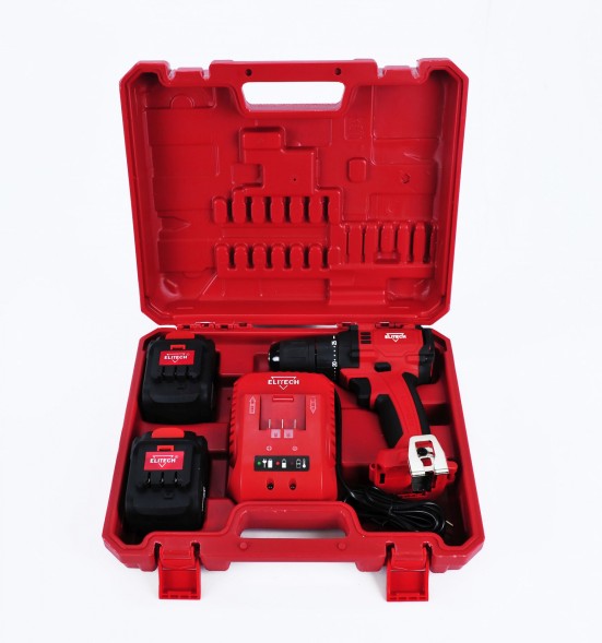 Дрель-шуруповерт Elitech ДА 12БЛ2 (Е2201.001.02) аккум. патрон:быстрозажимной (кейс в комплекте) (191606)