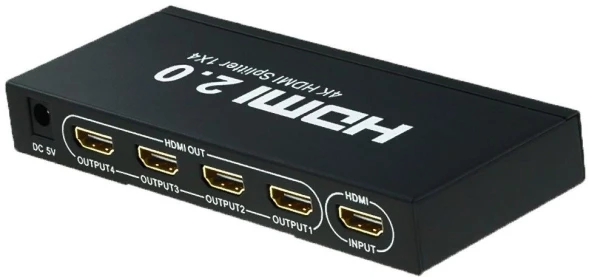 Сплиттер аудио-видео Premier 5-872-4V2 HDMI (f)/4xHDMI (f) черный