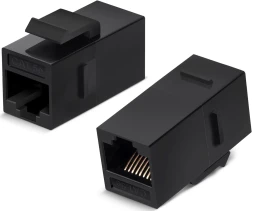 Адаптер Cabeus CA-KJ-8P8C-C5E проходн. Keystone RJ45 1 кат.5E UTP бронз. черн.