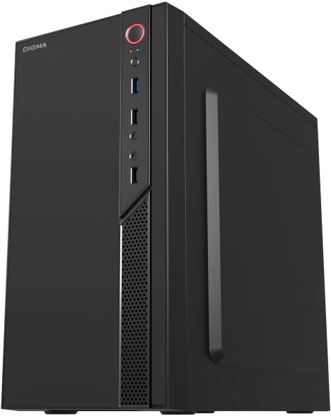 Корпус Digma DCC-MN306 черный без БП mATX 1x80mm 1x92mm 2x120mm 2xUSB2.0 1xUSB3.0 audio