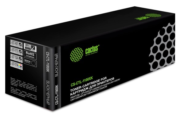 Картридж лазерный Cactus CS-CTL-1100XK черный (3000стр.) для Pantum CP1100/CP1100DW/CM1100DN/CM1100DW/CM1100ADN/CM1100ADW с чипом
