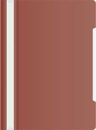 Папка-скоросшиватель Бюрократ -PS20BROWN A4 прозрач.верх.лист пластик коричневый 0.12/0.16