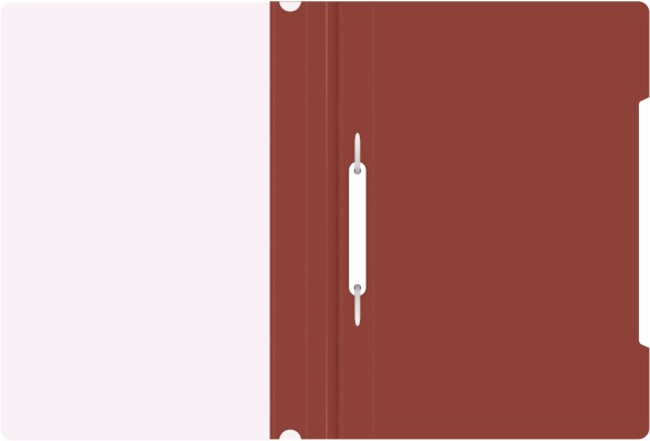 Папка-скоросшиватель Бюрократ -PS20BROWN A4 прозрач.верх.лист пластик коричневый 0.12/0.16