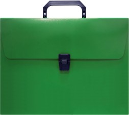 Портфель Бюрократ -BPP01GRN 1 отдел. A4 пластик 0.7мм зеленый