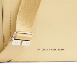 Сумка женская Piquadro Lyra BD6657W92T/BE бежевая нейлон/натур.кожа