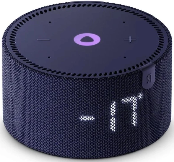 Умная колонка Yandex Станция Мини с часами Алиса синий 10W 1.0 BT 10м (YNDX-00020B)