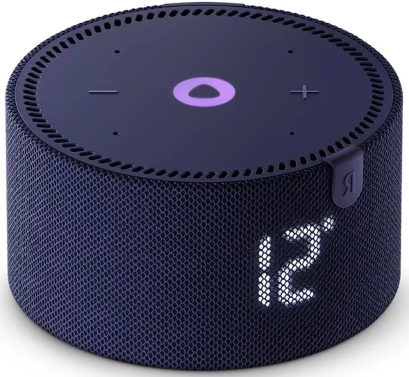 Умная колонка Yandex Станция Мини с часами Алиса синий 10W 1.0 BT 10м (YNDX-00020B)